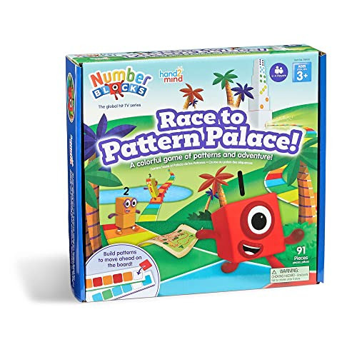 hand2mind Numberblocks Race to Pattern Palace! Board Game, Educational Board Games, Numbers for Toddlers, Math Toys for Kids 3-5, Preschool Learning Activities, Birthday Gifts for Kids | Amazon (US)