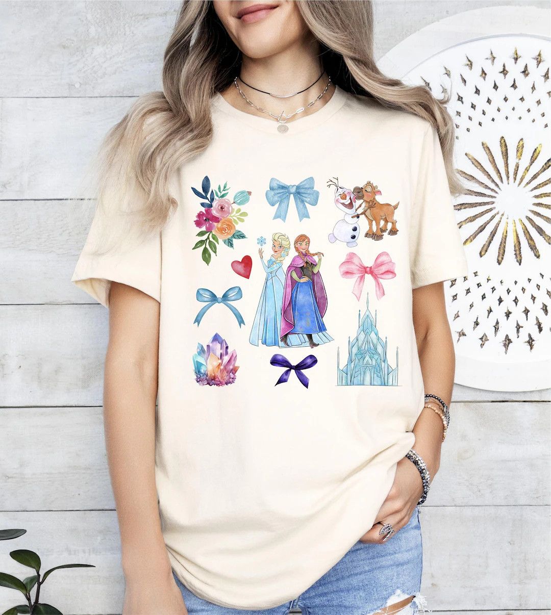 Princess Elsa and Anna T-shirt, Disney Frozen Olaf Sweatshirt, Magical Castle T-shirt, Disneyland... | Etsy (US)