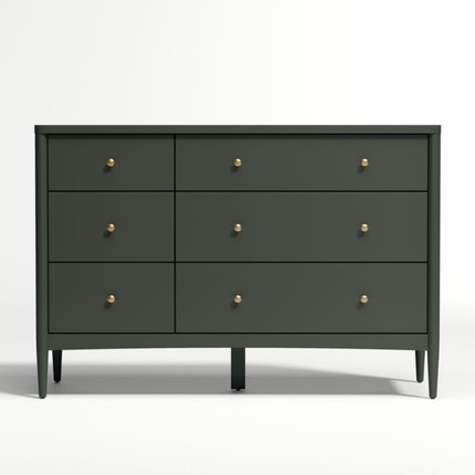 Click for more info about Hampshire Olive Green 6-Drawer Kids Dresser + Reviews | Crate & Kids