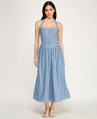 ROW A Juniors' Sweetheart Neck Fit & Flare Midi Dress - Macy's | Macy's