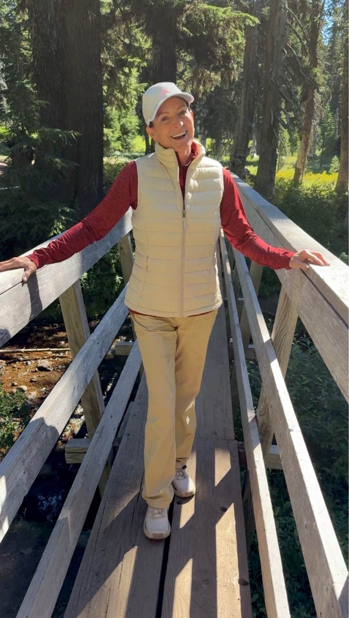 The Hiking Layers I Actually Pack for Fall Travel

Cool mornings and warmer afternoons make layers essential when I’m traveling. A lightweight puffer vest over a long-sleeve top gives me warmth without the bulk, and both pieces are easy to rewear throughout a trip.

#falltraveloutfit #hikingoutfit #travelstyle #layeringoutfit #over50style
