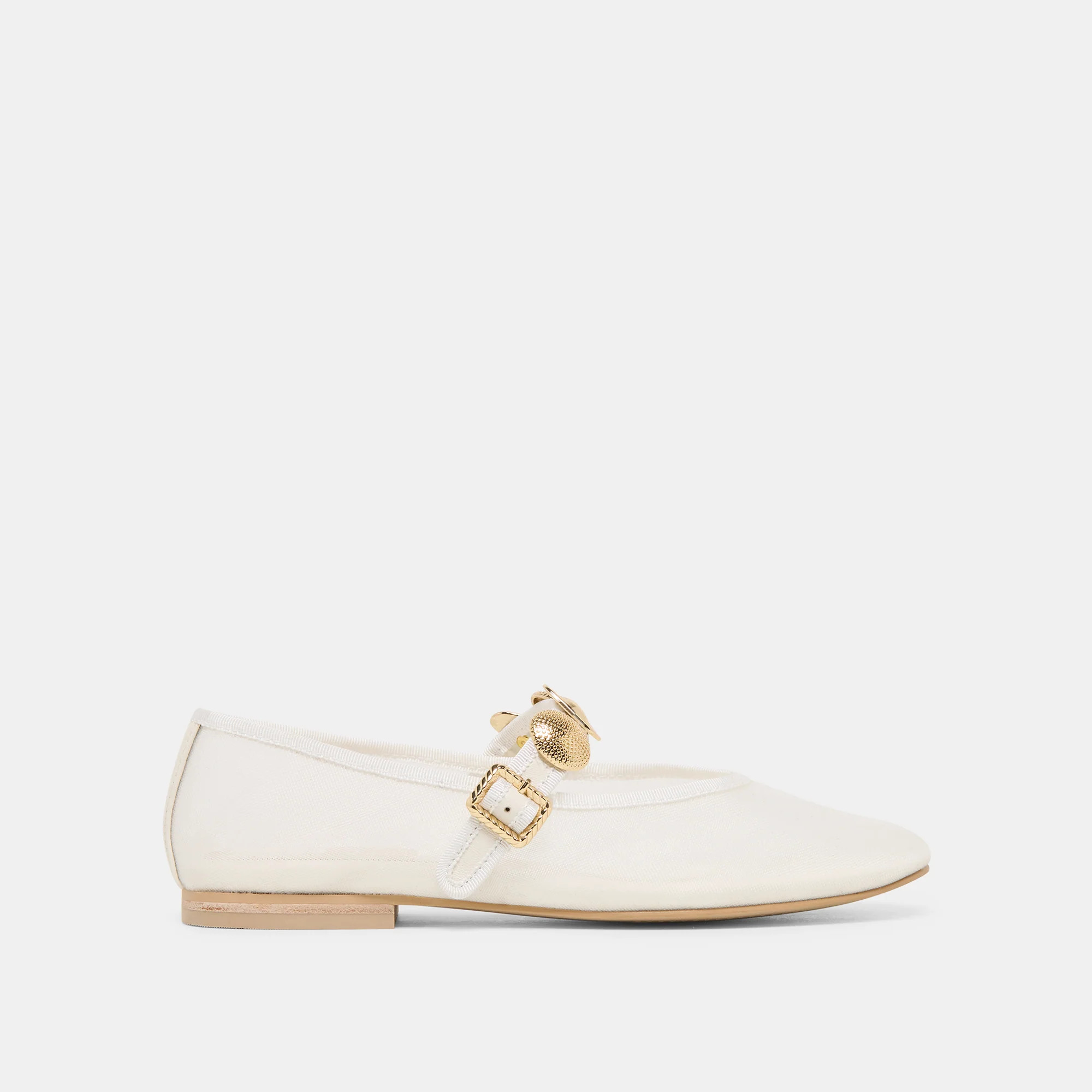 Relan Mesh Ballet Flats White Mesh | DolceVita.com
