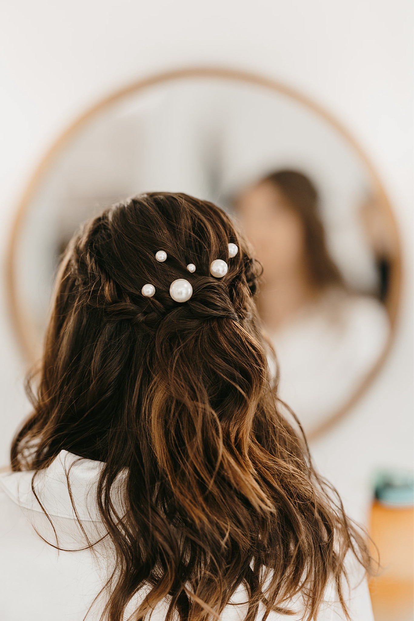 My wedding hair 💍 bridal hair / formal hair / pearls / hair pearls 

#LTKWedding #LTKParties