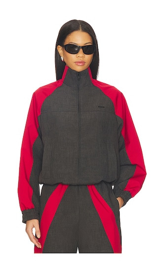 MSGM Track Jacket in Grey. - size 40 | Revolve Clothing (Global)