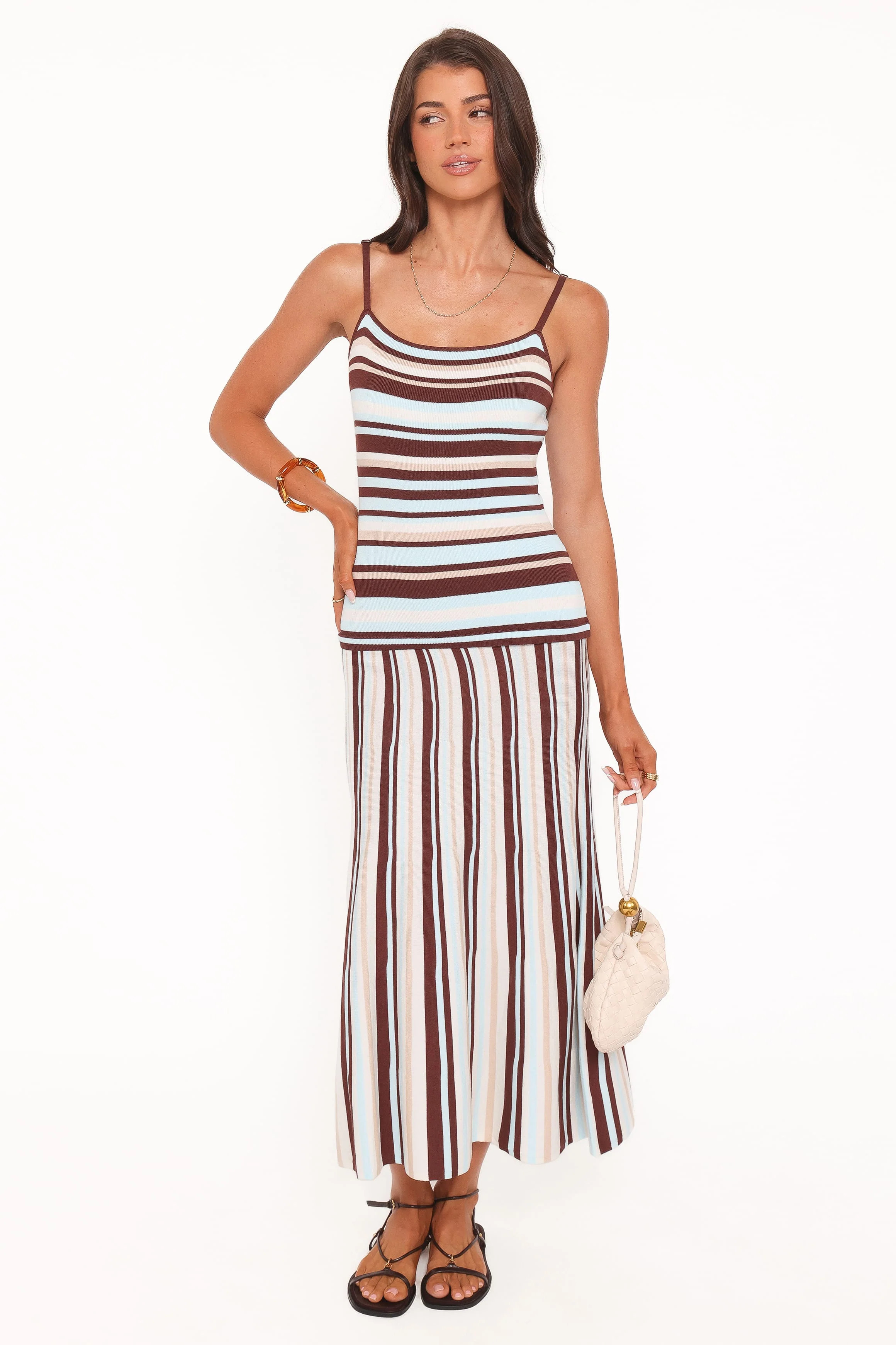 Karlin Maxi Dress - Blue Stripe | Petal & Pup (US)