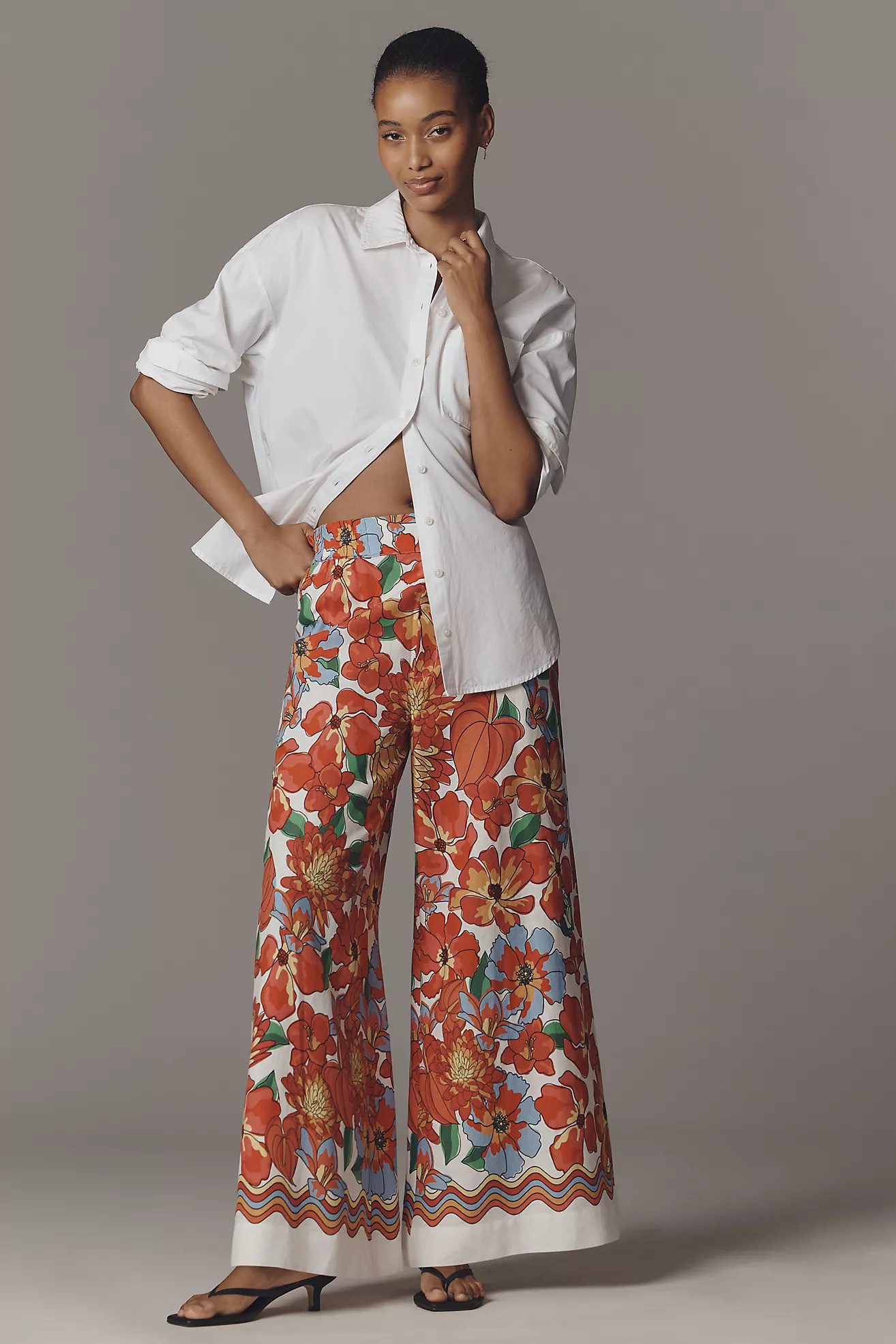 Farm Rio x Anthropologie Linen Blend Wide-Leg Pants | Anthropologie (US)