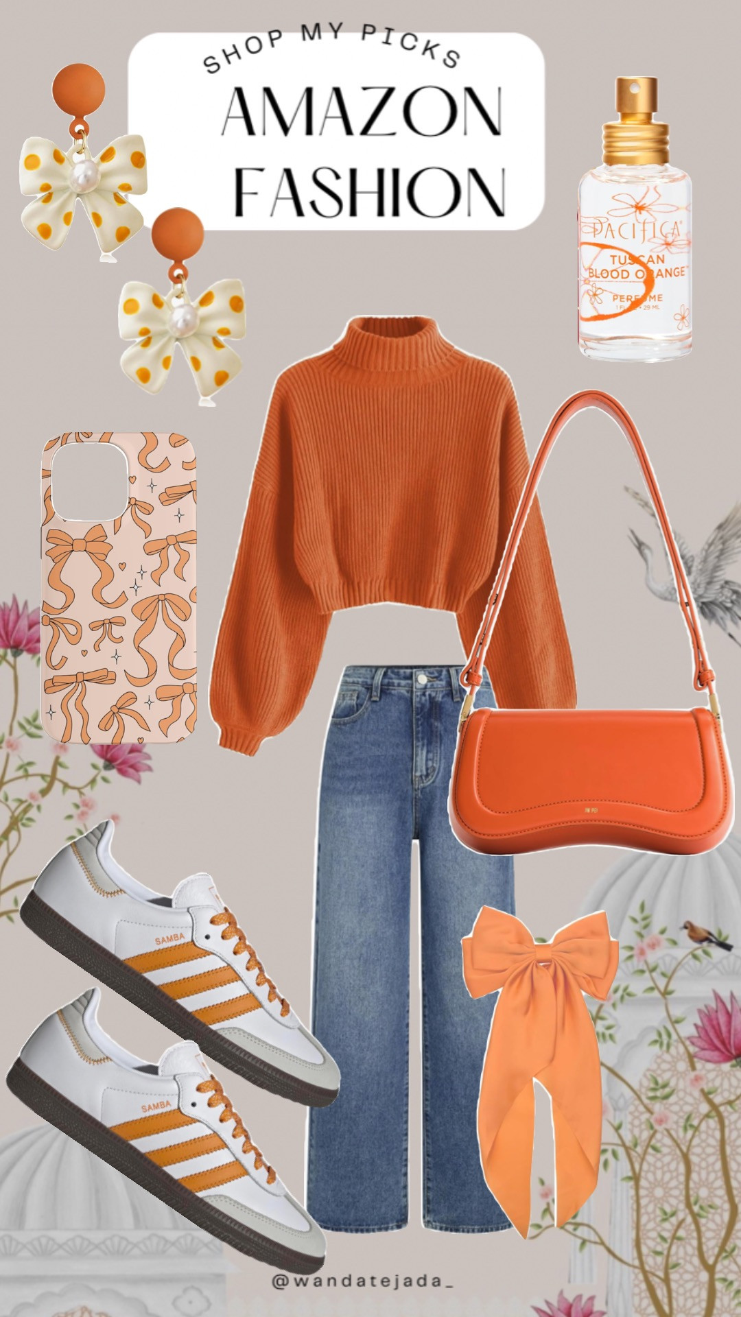 iPhone 14 Pro Max Coquette Orange Bows Case | Amazon (US)