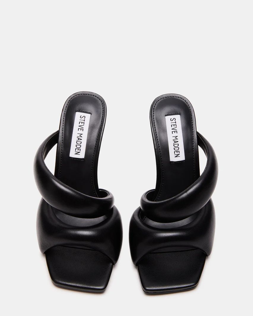 KLOSS Black Tubular Square Toe Mule | Women's Heels | Steve Madden (US)