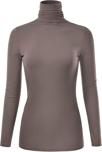 EIMIN Women's Long Sleeve Turtleneck Lightweight Pullover Slim Shirt Top (S-3XL) | Amazon (US)