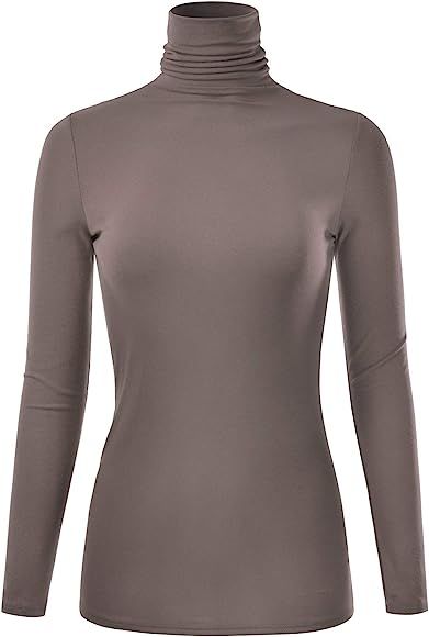 EIMIN Women's Long Sleeve Turtleneck Lightweight Pullover Slim Shirt Top (S-3XL) | Amazon (US)