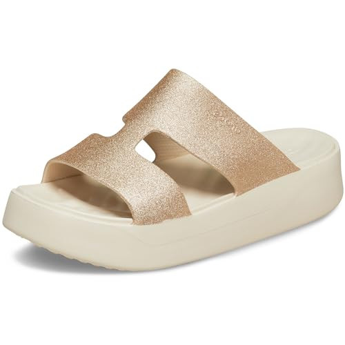 Crocs Getaway Platform H-Strap, Wedge Sandals for Women, Stucco, Numeric_4 | Amazon (US)