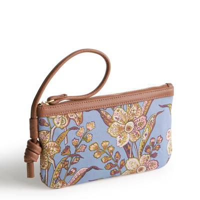 Vera Bradley Women's Oxford Canvas Knotted Wristlet Begonia Fields | Target