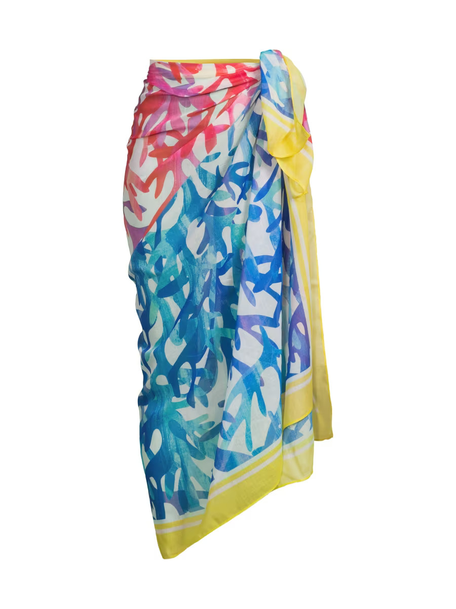 Abstract-Print Sarong | Saks Fifth Avenue