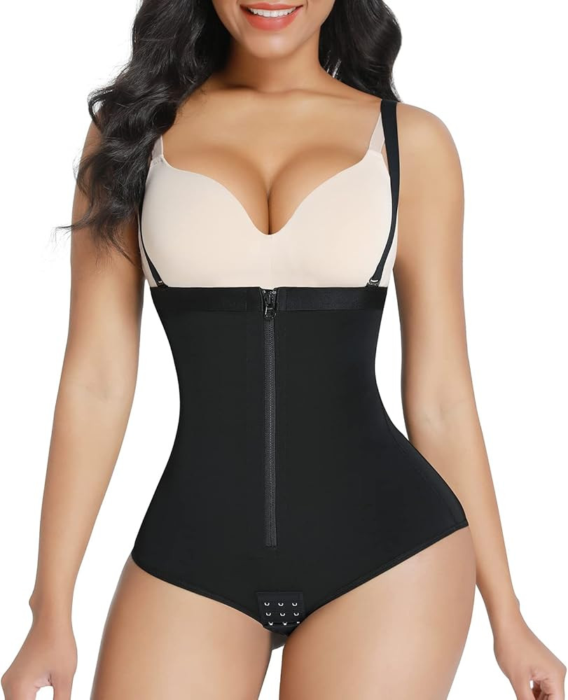 FeelinGirl Fajas Colombianas Tummy Control Shapewear Hook and Zipper Body Shaper for Women Open B... | Amazon (US)