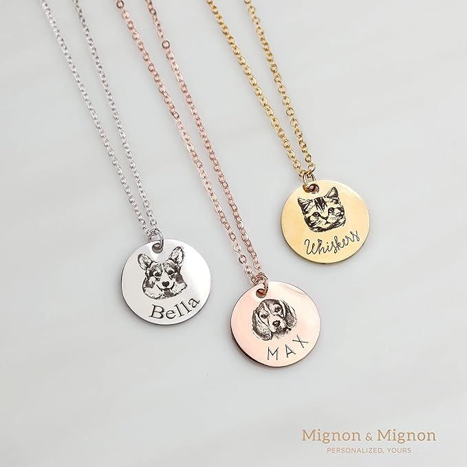 Personalized Pet Mom Gifts Custom Pet Jewelry Dog Necklace Cat Lovers Mothers Day Gift for Grandm... | Amazon (US)