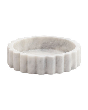10x3 Solid Marble Fluted Bowl | Home | Marshalls | Marshalls