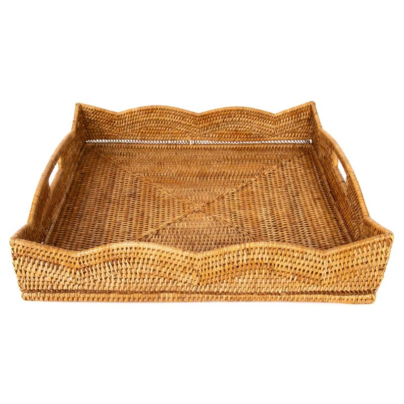 Rattan Scalloped Tray | Jansen Home