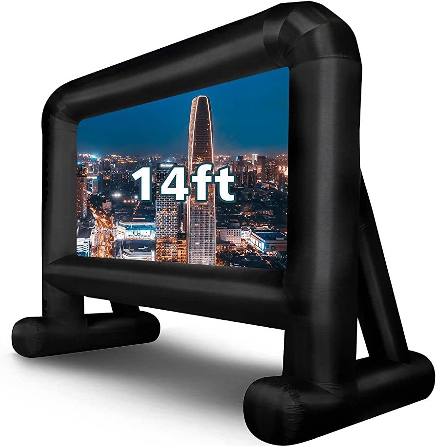 OUTTOY 14 FT Inflatable Movie Screen Blow up Mega Movie Projection Outdoor Screen | Amazon (US)