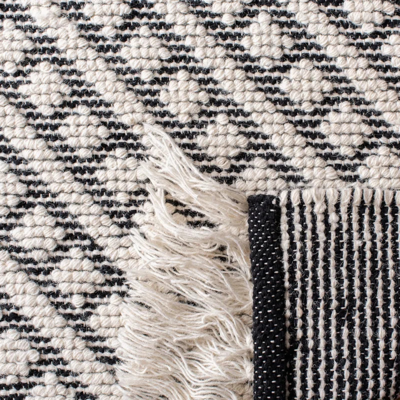 Barrington Ivory/Black Hand Tufted Wool/Cotton | Wayfair North America