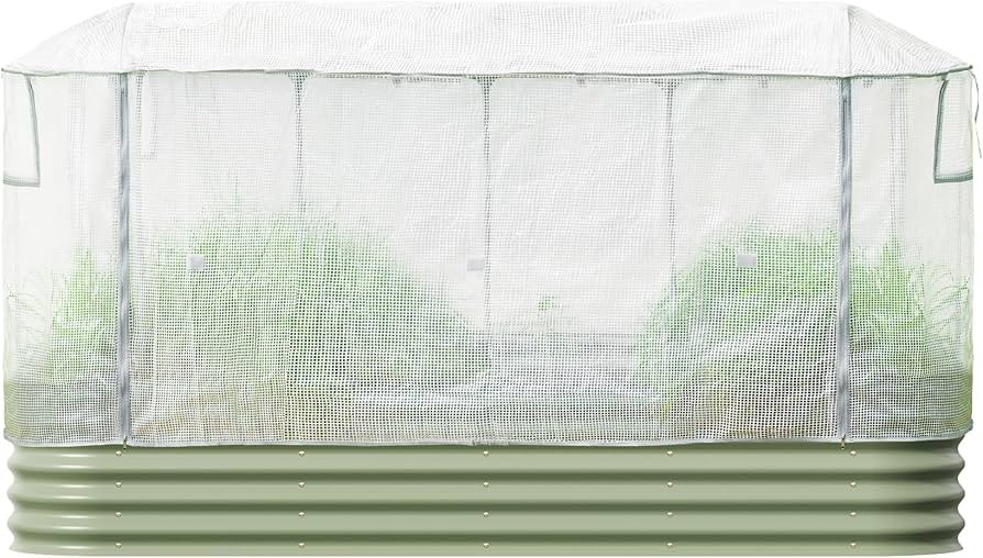 Vego garden Frost Greenhouse Cover System for 4.0' x 8.0' (10 in 1) Garden Bed | Amazon (US)