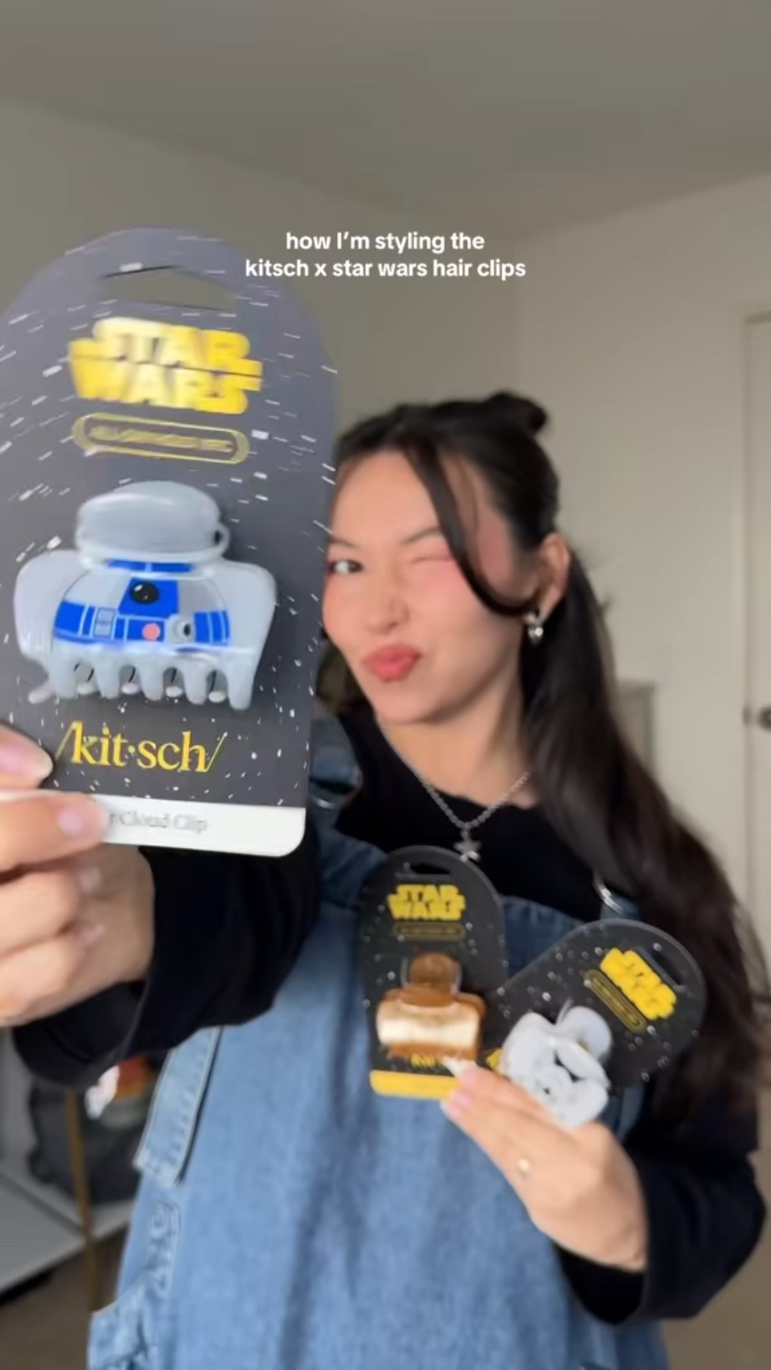 how I’m styling the star wars x kitsch hair clips 🌟💫 easy hair style inspo with claw clips 

claw clip collection has: darth vader, storm trooper, R2D2 and C-3P0

#LTKFindsUnder50 #LTKBeauty #LTKSaleAlert