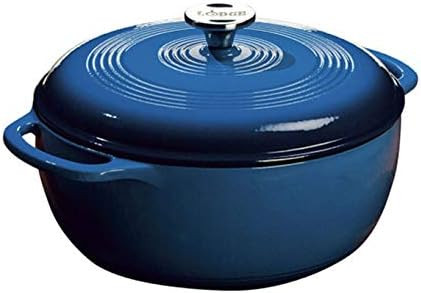 Lodge 6 Quart Enameled Cast Iron Dutch Oven. Blue Enamel Dutch Oven (Blue) | Amazon (US)