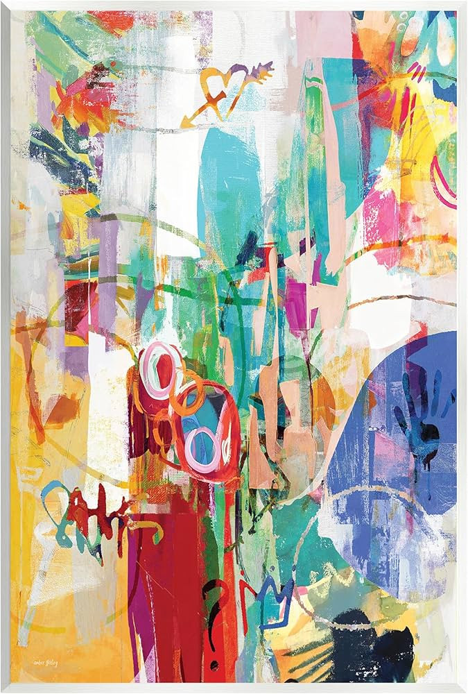 Stupell Industries Expressive Collage Abstraction Wall Plaque Art by Amber Sterling | Amazon (US)