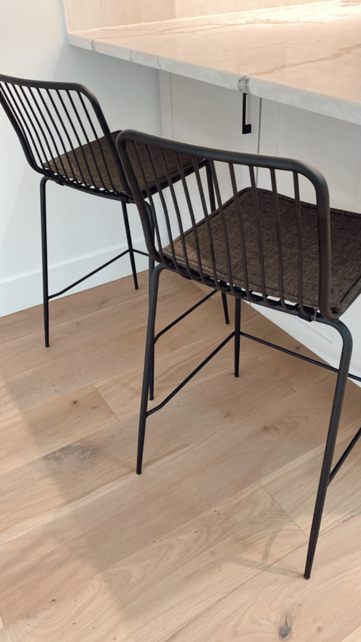 Modern, affordable, black metal barstools. #furniture #homedecor #kitchen 

#LTKhome