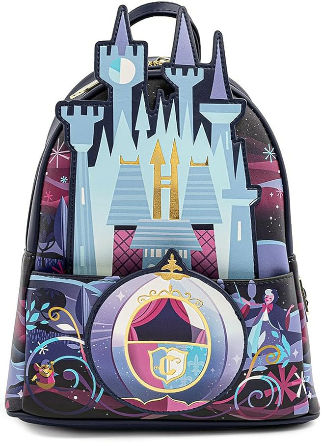 Loungefly Disney Cinderella Castle Series Womens Double Strap Shoulder Bag Purse | Amazon (US)