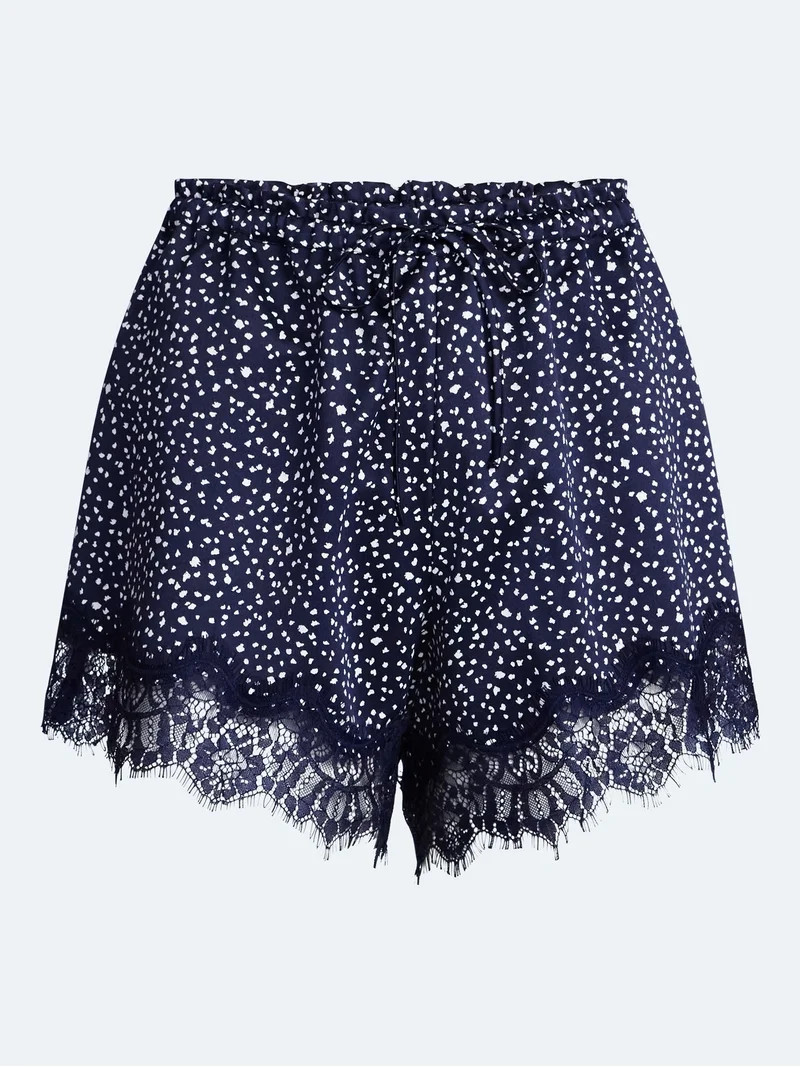 Devil Wears Prada Scoop Collection Women's Lace Trim Shorts, 4'' Inseam, Sizes XS-XXL | Walmart (US)