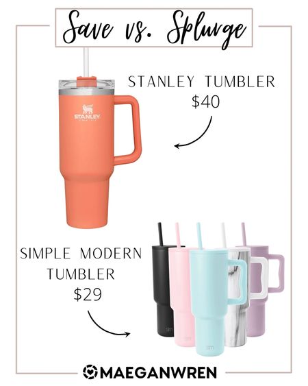 Stanley mugs always fluctuate in price. Simple Modern is a great option with so many color options! They are stainless steel and spill proof! I love mine! Save vs splurge this holiday season!

#LTKunder50 #LTKFind #LTKGiftGuide