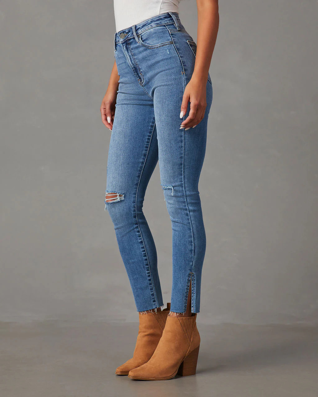 Tate Distressed Stretch Skinny Jeans | VICI
