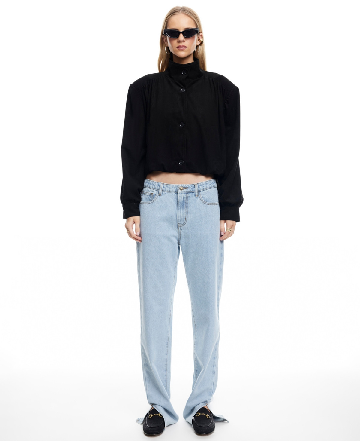 Lioness Women's Luminous High Neck Jacket - Noir | Macy's