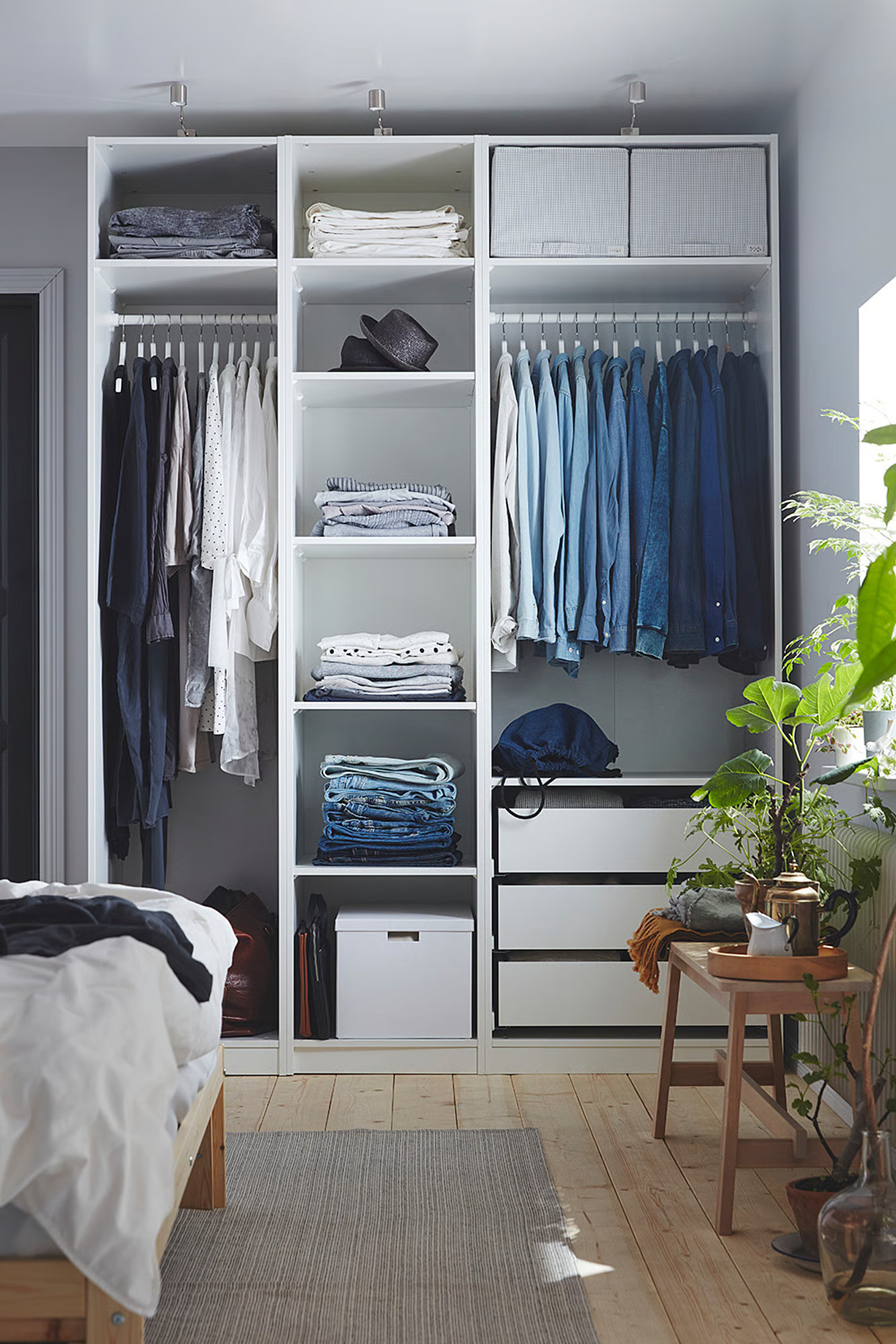IKEA PAX wall-mounted storage frame, white, 19 5/8x22 7/8x92 7/8 | IKEA US
