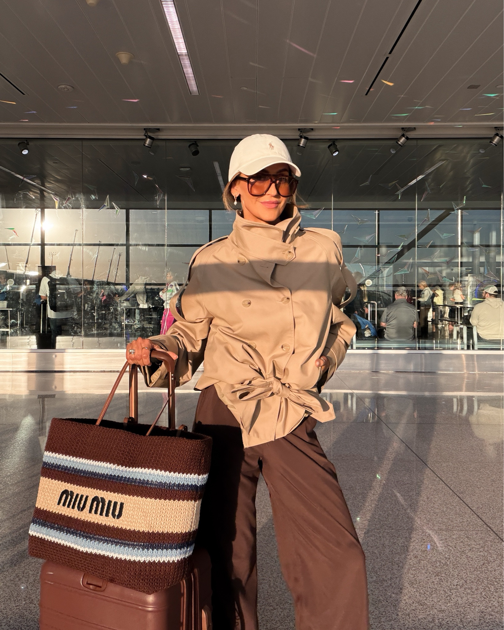 Airport outfit with all the cozies and lightweight pieces! Zara trench is back in stock and perfect as a summer layer! Size small on trench and XS on pants

#LTKootd #LTKTravel #LTKSeasonal