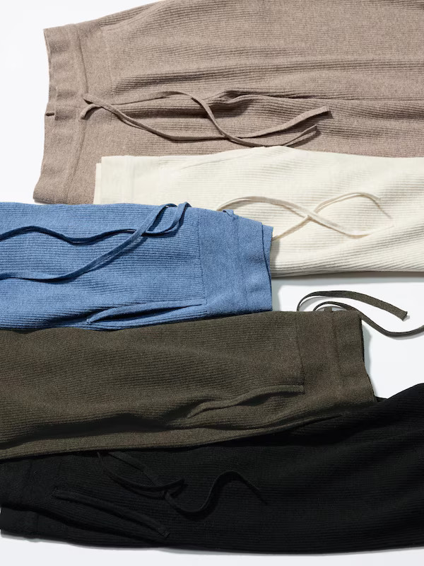 Pantalon en Maille Côtelée (long) | Uniqlo FR