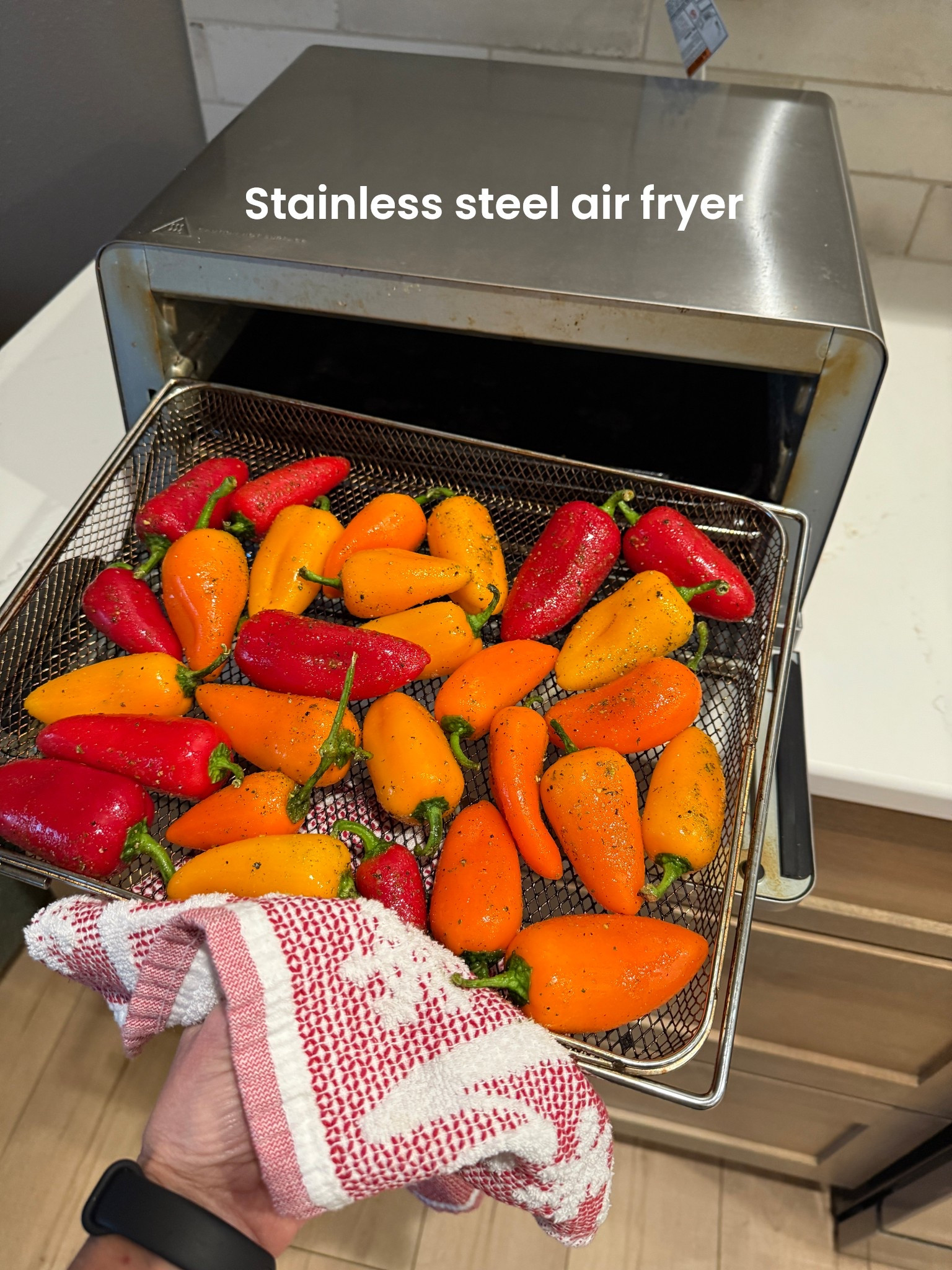 We love this stainless steel air fryer from ninja.  

We tried out a few others before and returned.  

This one is good size for feeding teenage boys! 

And has a flip feature to save counter space if you leave it out.  

#LTKHome