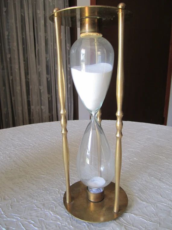 Vintage Brass Hourglass Sand Timer - Etsy | Etsy (US)