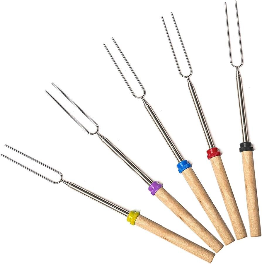MalloMe Smores Sticks for Fire Pit - Accessories for Campfire Marshmallow Roasting Sticks Smores ... | Amazon (US)