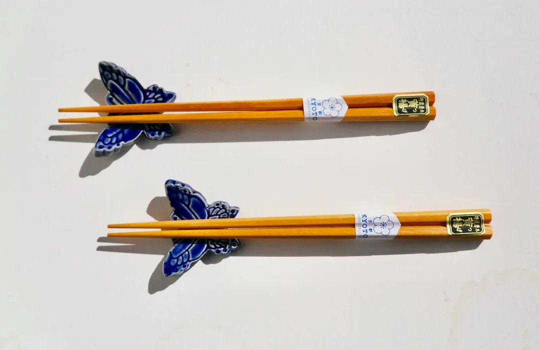 Set of Two (4pcs) Ceramic Chopstick/ Pen Rests With Chopsticks, Spoon/brush Rests, Hand Made Chop... | Etsy (US)