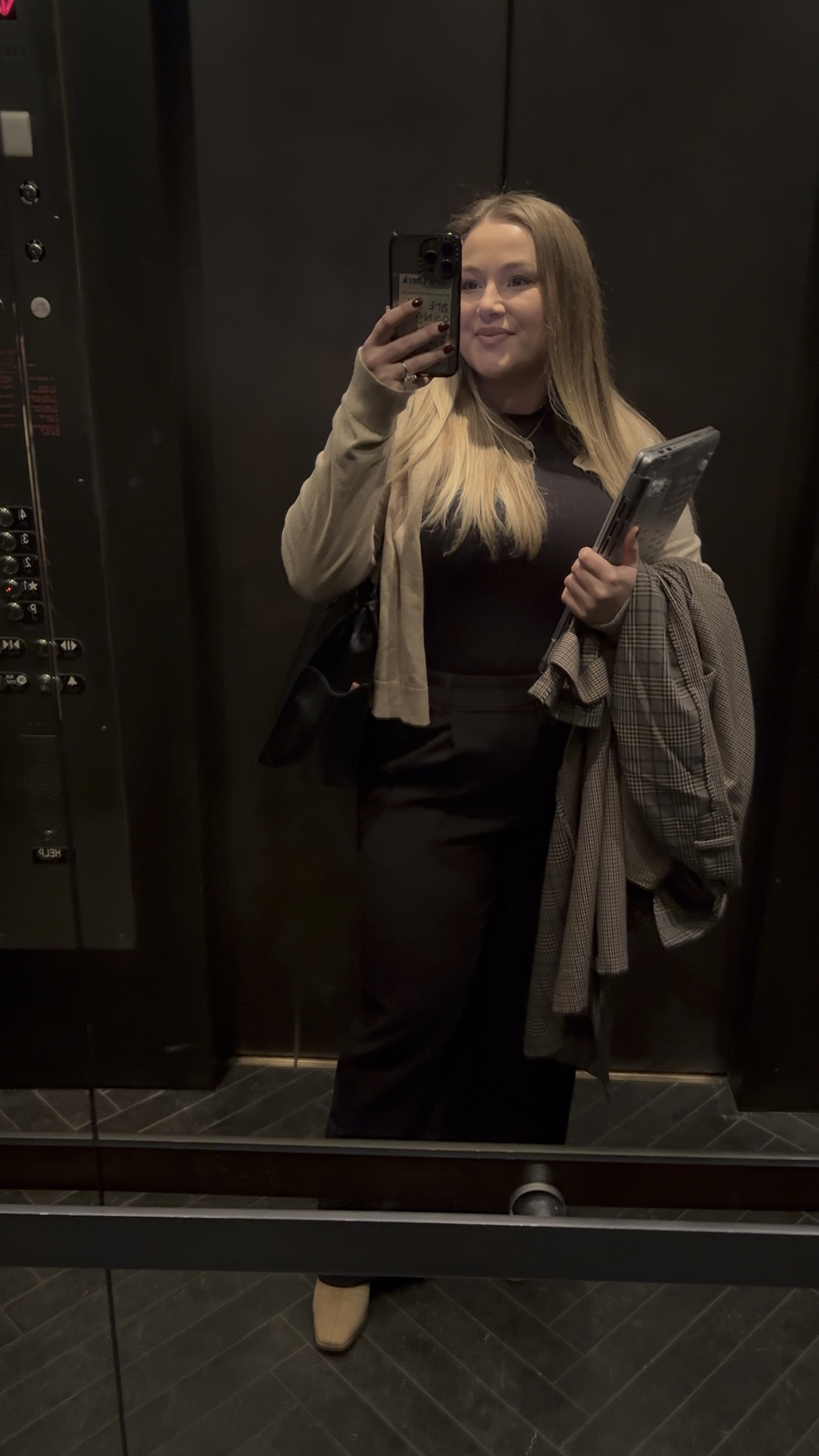 OOTD
Work outfit
Office outfit
Black trousers outfit
Cardigan outfit
Beis work tote

#LTKWorkwear #LTKFindsUnder100 #LTKMidsize