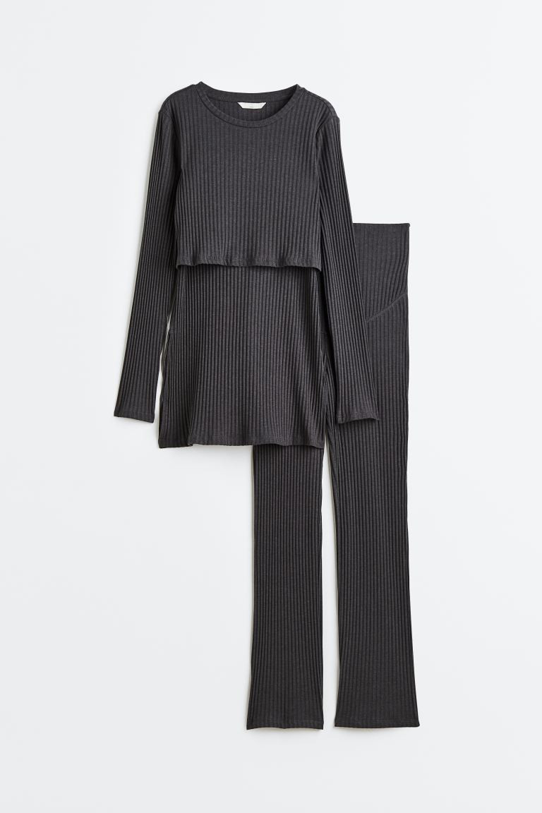MAMA 2-piece Nursing Set - Dark gray - Ladies | H&M US | H&M (US + CA)