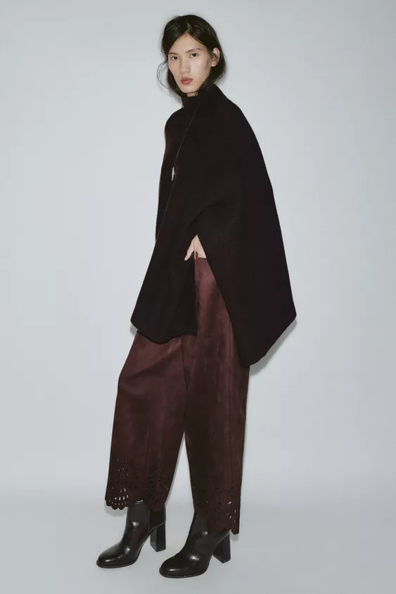 KNIT CAPE WITH HIGH NECK | Zara UK