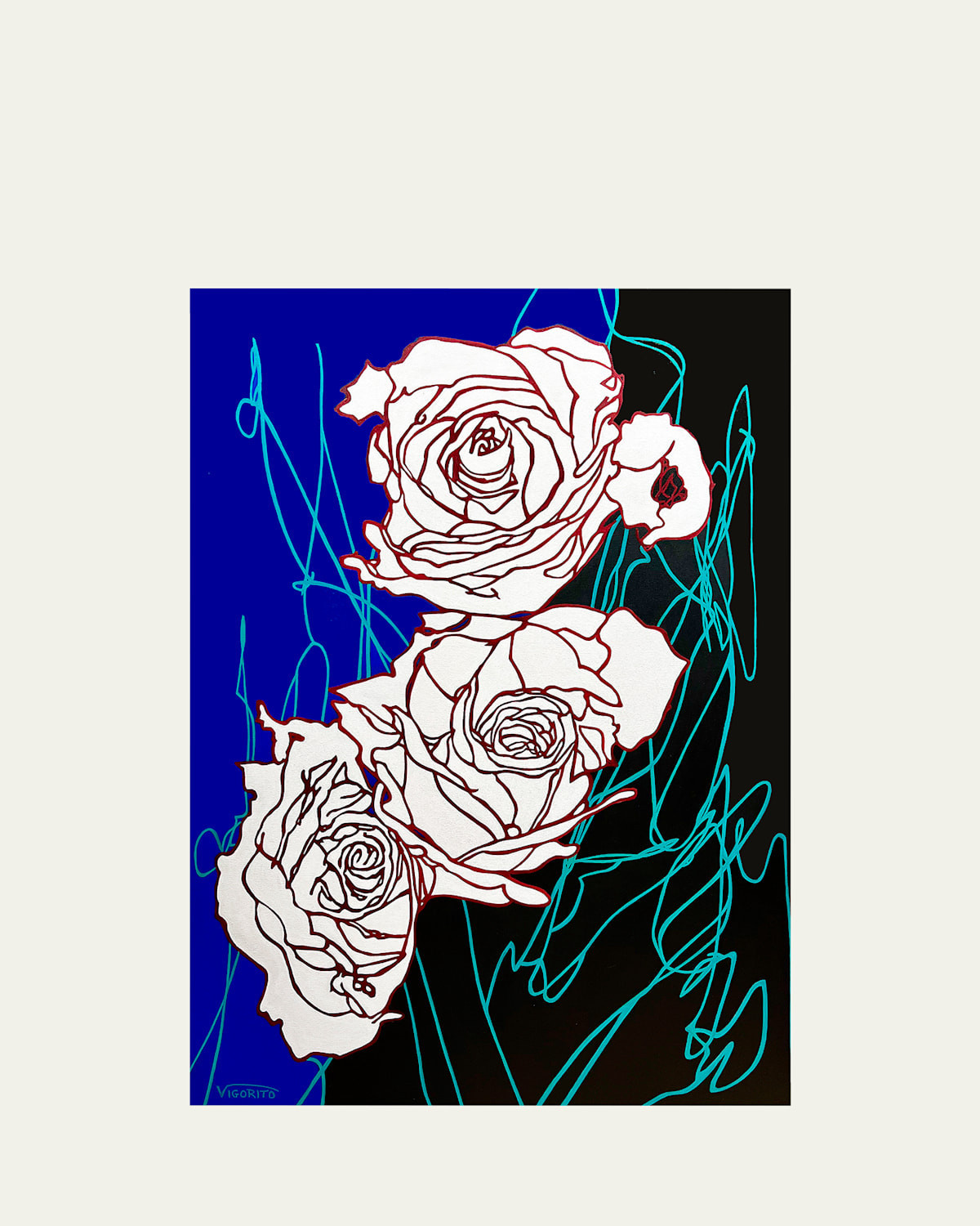 White Roses" Original Painting | Bergdorf Goodman