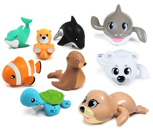 Tub Works Marine™ Mold Free Bath Toys & Arctic Swimming Baby & Toddler Bath Toys | Amazon (US)