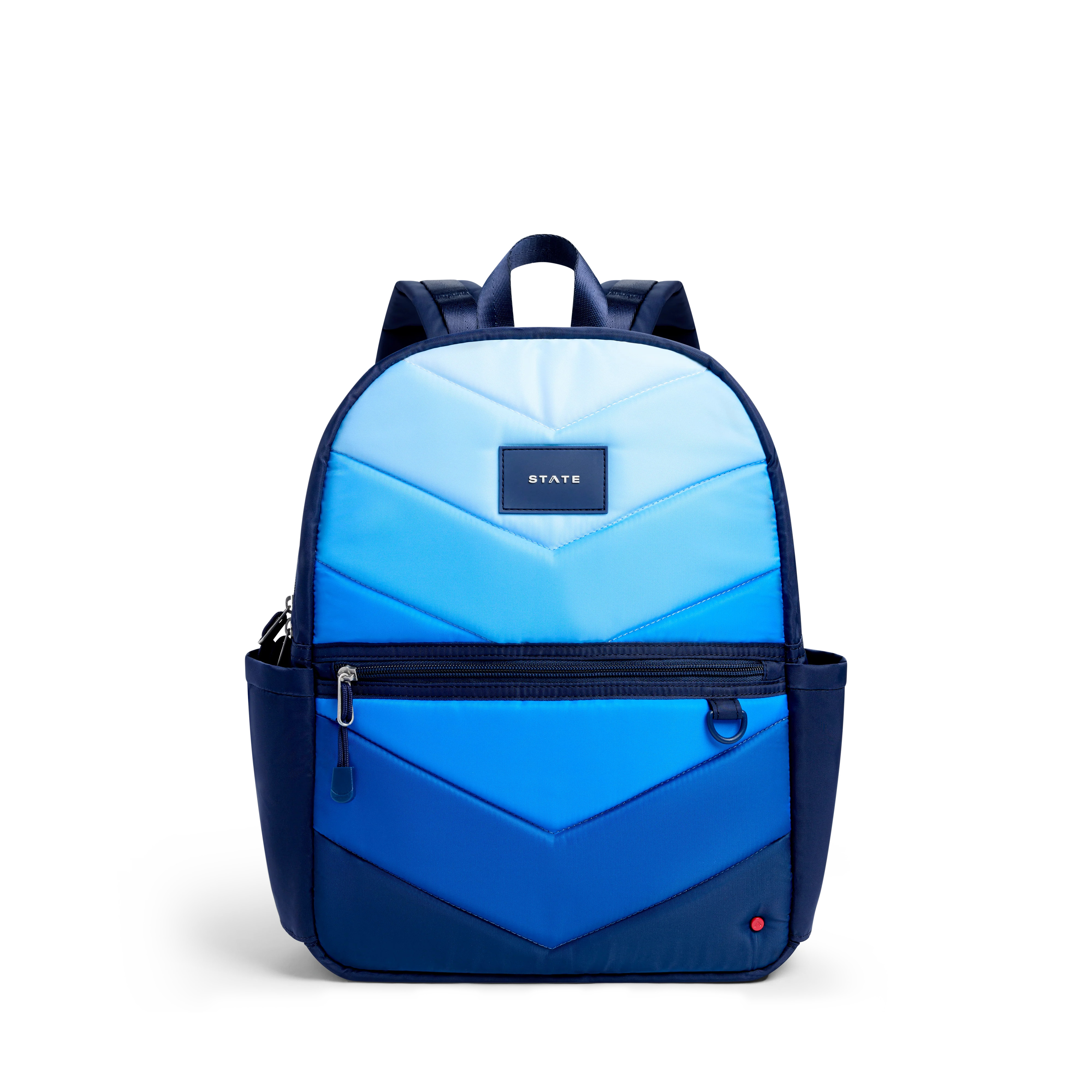 STATE Bags | Kane Kids Backpack Nylon Puffer Blue Chevron | STATE Bags
