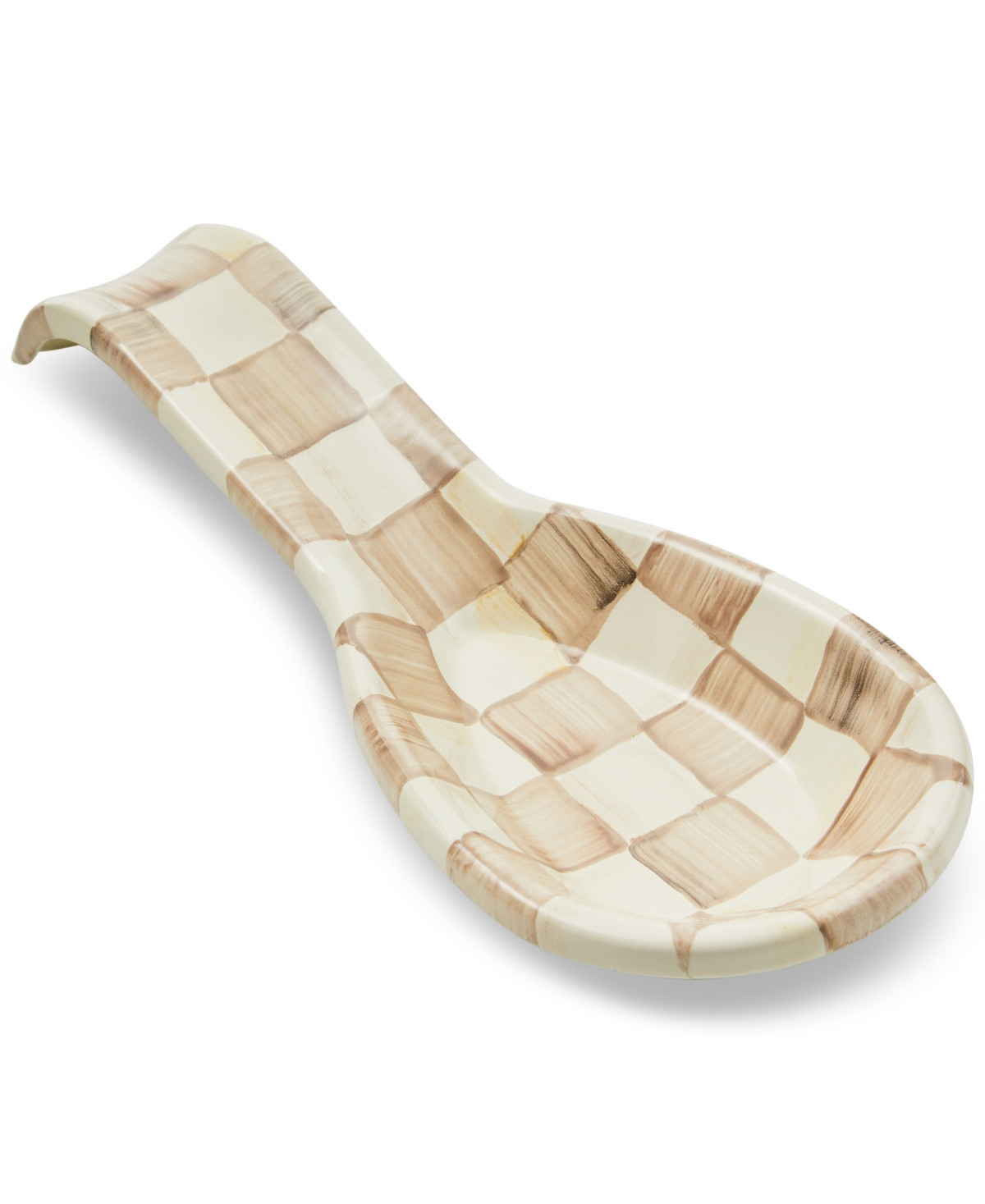 Mackenzie-Childs Mocha Check Spoon Rest - Mocha | Macy's