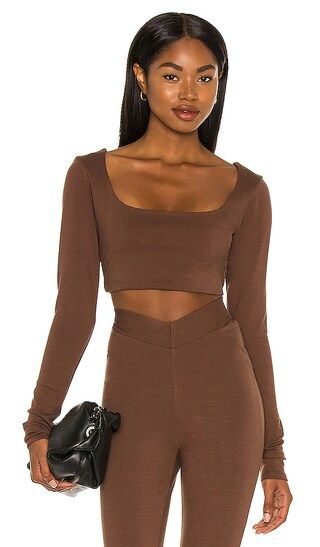 Nora Top in Chocolate Brown | Revolve Clothing (Global)