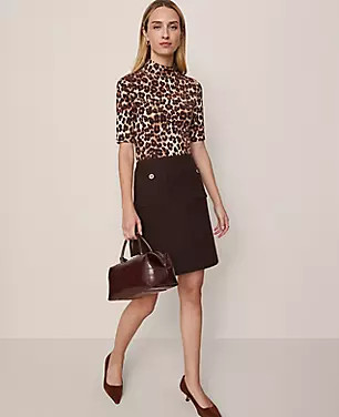 Patch Pocket A-Line Skirt | Ann Taylor