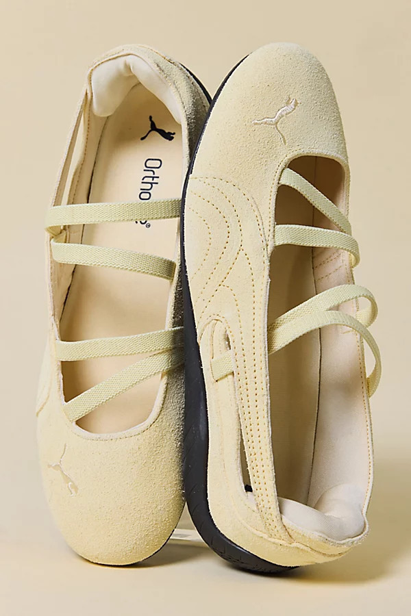 Puma Women's Speedcat Ballet Suede Sneaker in Creamy Vanilla/Gum, Women's at Urban Outfitters | Urban Outfitters (US and RoW)